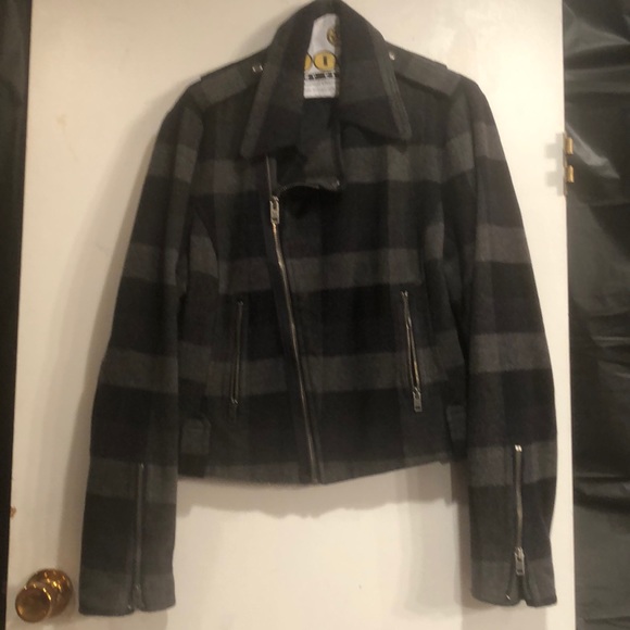American Eagle Outfitters Jackets & Blazers - American Eagle Plaid Moto Jacket size XL